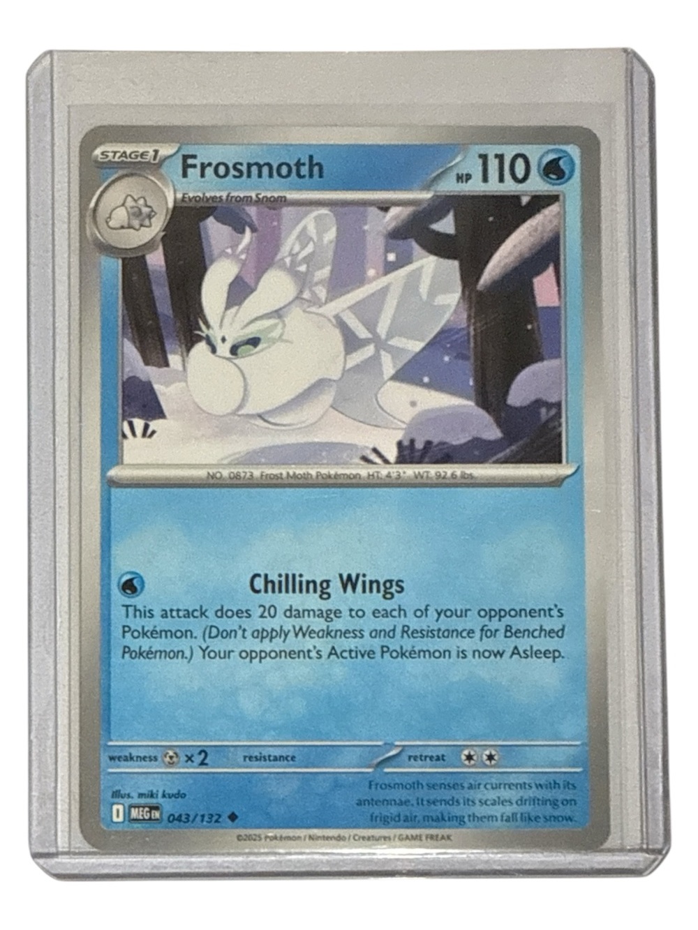 Pokemon Frosmoth Trading Card - Blue, White, Black